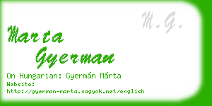 marta gyerman business card